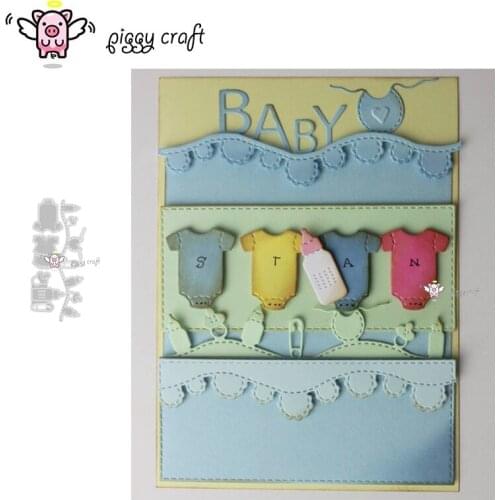 Piggy Craft metal cutting dies cut die mold Baby bottle clothes pins Scrapbook paper craft knife mould blade punch stencils dies