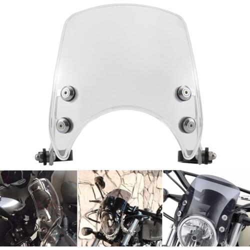 Motorcycle 39mm Clear Windshield Windscreen Fit For Harley Sportster XL 883 1200 48 72 Custom 2014-UP
