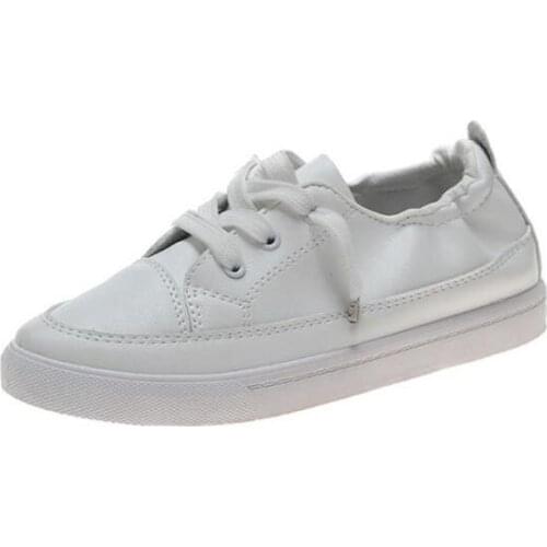 2020 neue Frühjahr Einfache Wilden Flachen Boden Bord Schuhe Jugend Trend Wasserdicht Vorne Straps frauen Kleine Weiße Schuhe