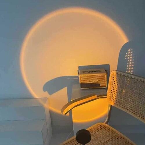 NEW Arrival USB USB Rainbow Sunset Red Projector Led Night Light Home Coffee Shop Background Wall Decoration Projected Lamp