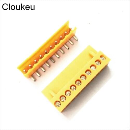 Orange HT3.96 10P Bending pin Connecting terminal HT3.96-10PL Connector Plug+Socket 10Sets