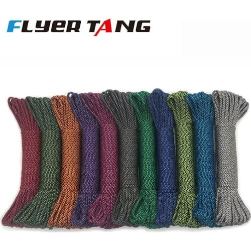 Paracord 550 Parachute Cord Lanyard Tent Rope Mil Spec Type III 7 Strand 100FT For Hiking Camping 208 Colors climbing rope