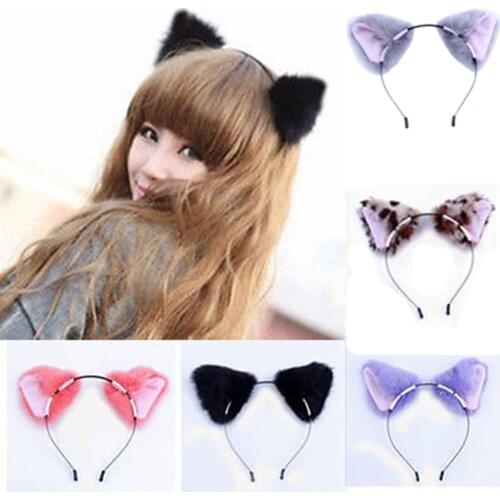 Cat Ear Orecchiette Headband Party Fox Long Fur Ears Costume Hair Headbands Cosplay Head Band