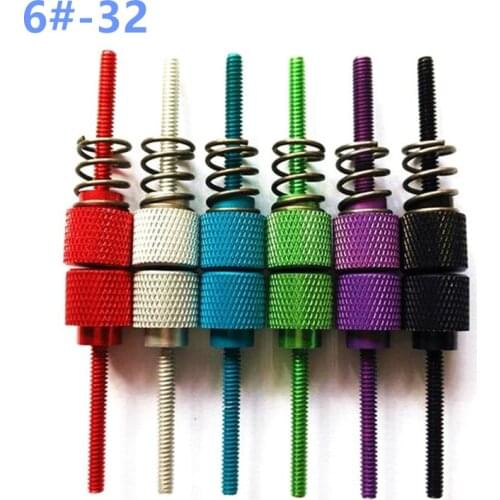 6#-32 Aluminum Alloy Spring Non-Slip Screws Hand Screw Knurling Thumb Screws Colourful For Computer Water Cooling Graphics Card