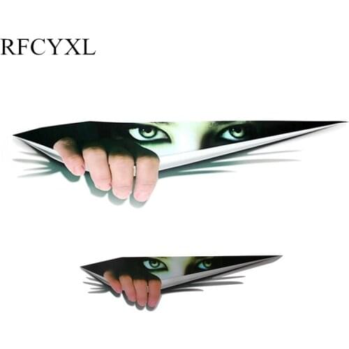 RFCYXL Lifelike 3D Car Sticker Creative modified stickers girl Eyes Peeking Waterproof Fashion Car Sticker Car Styling