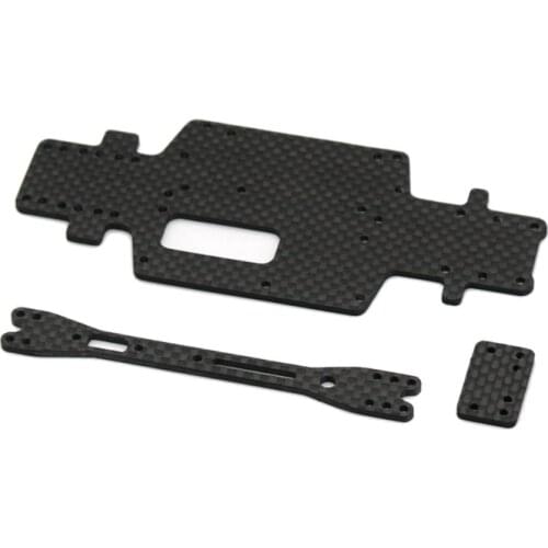 Carbon Fiber Chassis with Second Floor Board for Wltoys K969 K979 K989 K999 P929 P939 1/28 RC Car Upgrade Parts