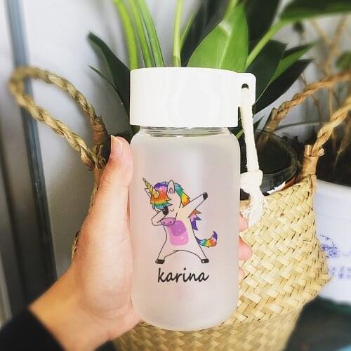Personal Customization Name Logo Glass Water Bottle 110z Environmentally Travel Bottle Sport Healthy Lemon Bicycle Water Bottle