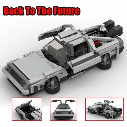MOC building blocks Super Champion car DeLorean Time Machine car Back To The Future vehicle Childrens assembled toy model