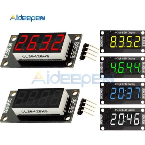 TM1637 LED Display Clock Module 0.36" 4 Digit 7 Segment Tube Four Serial Driver Board For Arduino Red/Green/Yellow/Blue/White