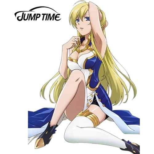 JumpTime 13cm x 9.4cm Hot Girl Anime Nobunaga the Fool Vinyl Wrap Sexy Beauty Jeanne Kaguya d'Arc Car Decal Stickers Waterproof