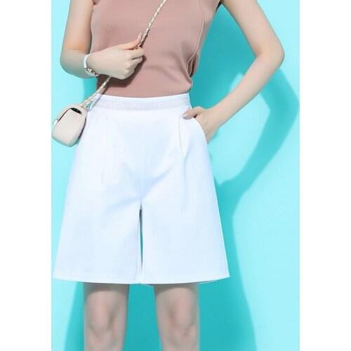 OUMENGKA Women Knee-Length New Summer Pant Loose Streetwear Straight Chic Elegant Loose Trousers Pocket Fashion All-match Chic