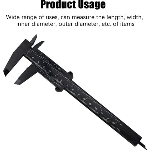 0-150mm Vernier Caliper Plastic Sliding Gauge Caliper Portable Measure Ruler Measuring Tools for Woodworking Metalworking