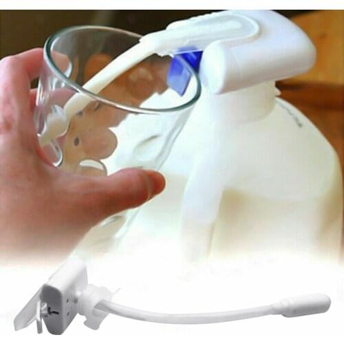 1PC Electric Automatic Drink Dispenser Water Milk Beverage Dispensing Tool Home Kitchen White Automatic Suction Drinkware