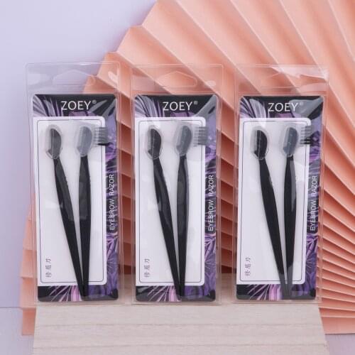 2pcs/set Eyebrow Trimmer Makeup Sharp Stainless Steel Eyebrow Knife Hair Revomal Scraper Shaping Shaver Beauty Tools