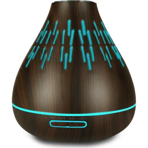 300 ml Wood Grain Ultrasonic Air Humidifier Portable Mini Aroma Essential Oil Diffuser for Car Room Home Office
