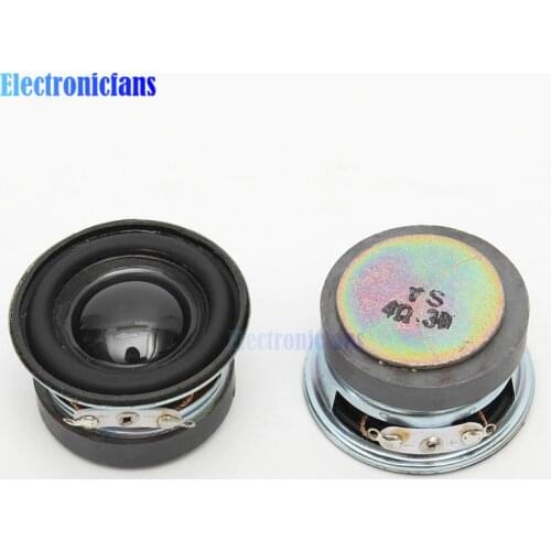 Hot Sale 2PCS A lot Acoustic Speaker 4 Ohm 3W 40MM Speaker 36MM External Magnetic Black Hat PU Edge Acoustic Components