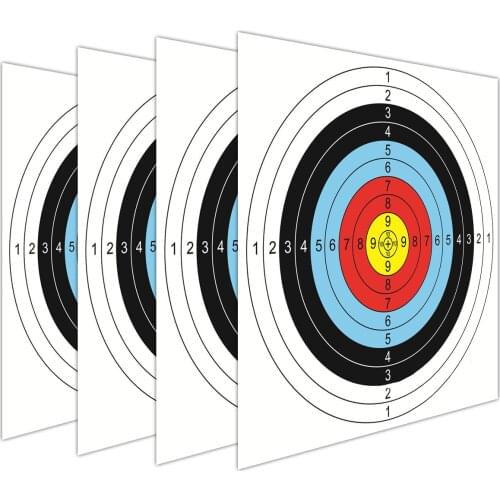 Free Shiping 30PCS 40*40 cm Useful Profession Archery Targets Bow Arrow Gauge Shooting Target Paper Traditional Shooting Outdoor