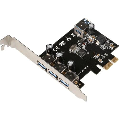 Free shipping USB 3.0 (3+1) 3 External + 1 Internal Ports pci-e PCI Experss pcie Controller riser Card adapter
