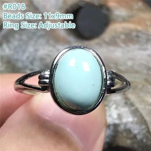 Top Natural Turquoise Ring Jewelry For Woman Men Healing Gift Crystal 12x10mm Beads Gemstone Silver Stone Adjustable Ring AAAAA
