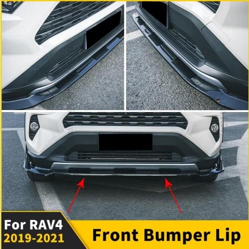 Spoiler Deflector Guard Decoration Tuning Accessories Modified Trim Front Bumper Lip Chin For Toyota RAV4 2019 2020 2021
