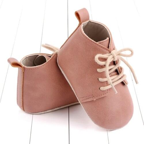 Bobora Baby Shoes Leather Baby Boy Girl Shoes Rubber Sole Anti-slip Toddler First Walkers Shoes Moccasins