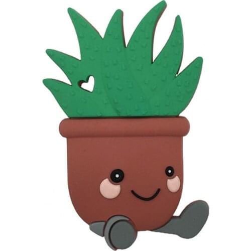 Lovely Silicone Teether Plant Shape Teeth Care Food Grade Material Baby Molar Teether Toy for Infant