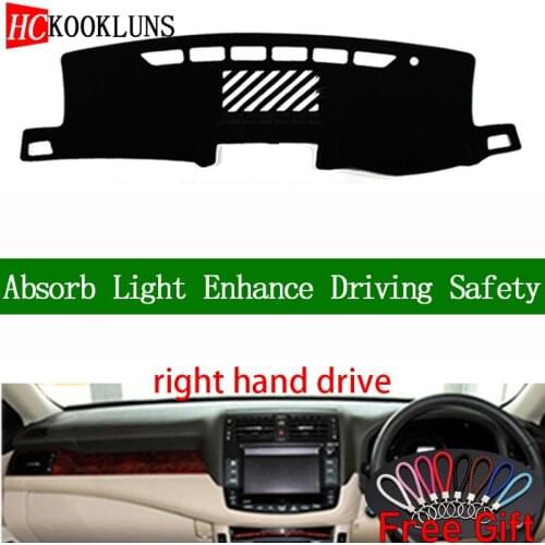 For Toyota crown 2010 2011 2012 Right Hand Drive Dashboard Cover Car Stickers Sun Shade Dash Mat Carpet Interior Accessories