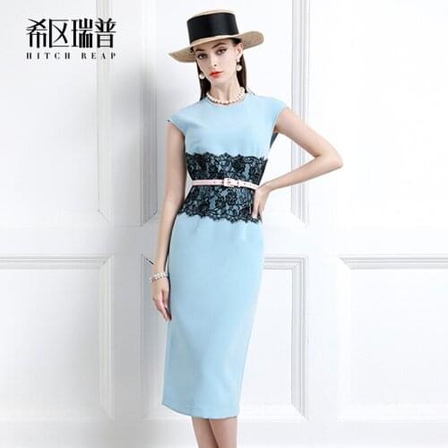 High End Hepburn Style, Thin Over The Knee, 2021 Summer New Dress, WomenS Long Buttocks