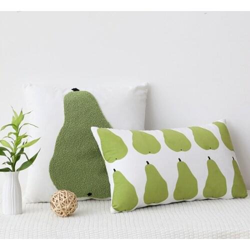 Fruit Pillow Case Korean Style Back Support Pear Cushion Cover Pillowcase Bed Room Dorm Bedding Decorative Home Decor