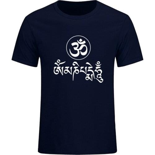 Summer New Fashion JN BUDDHISM OM MANI PADME HUM T Shirt Men Casual Short Sleeve O-Neck Tops Tees Buddhist Religion Clothes