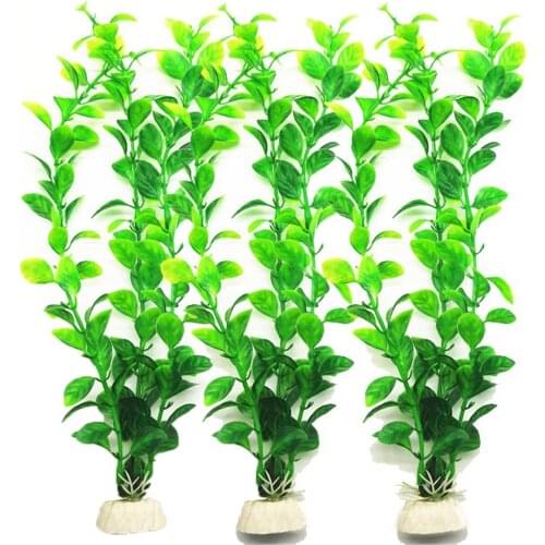 Artificial Green Seaweed Vivid Water Plants Plastic Fish Tank Plant Decorations for Aquarium