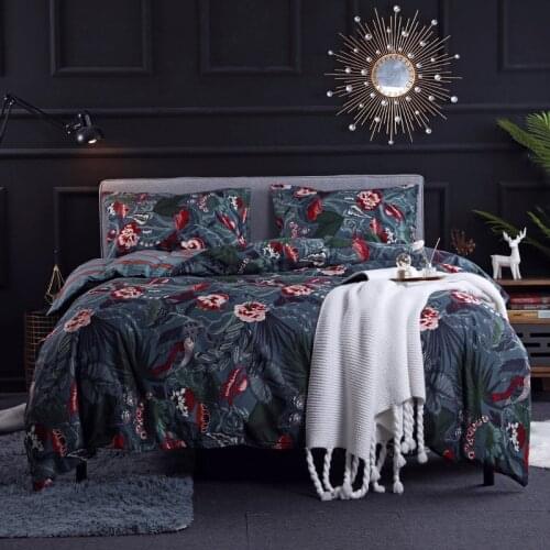 LOVINSUNSHINE Comforter Bedding Set Queen Duvet Cover Flower Printing Bedding Cover BB01