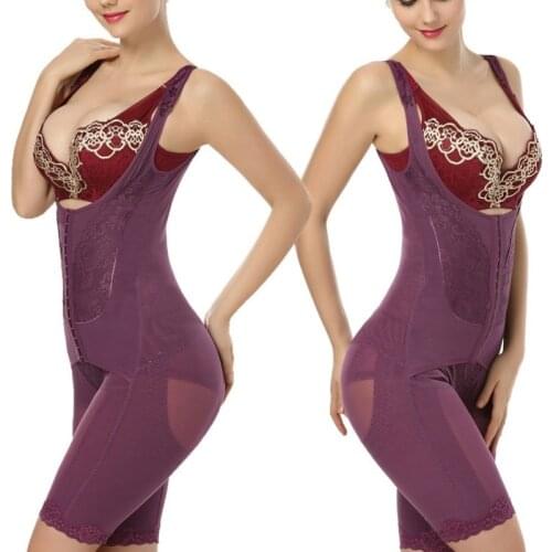 Shapewear Women Full Body Shaper Slimming Open Crotch Corset Waist Trainer Shaping Postpartum Recovery Tummy Control Bodysuit