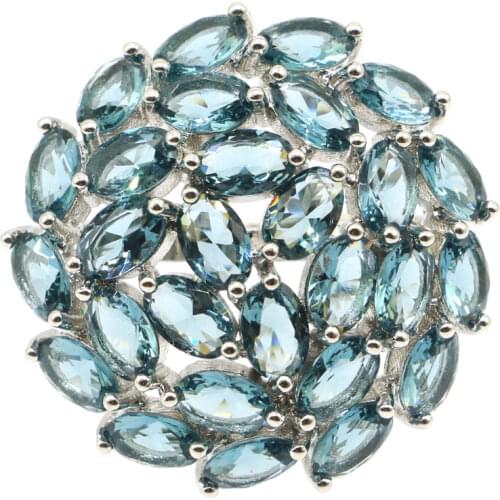 18x15mm Beautiful Created Pink Raspberry Rhodolite Garnet CZ For Womans Daily Wear Fine Jewelry Silver Rings