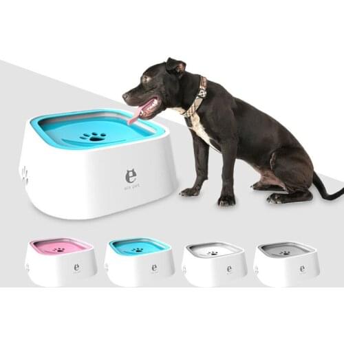 ABS Plastic Dog Drinking Water Bowl 1.5L Floating Non-Wetting Mouth Cat Bowl Without Spill Drinking Water Dispenser Dog Bowl
