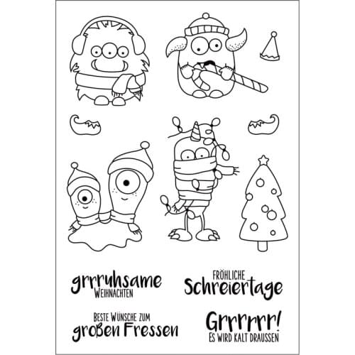 German word Transparent Clear stamp and cutting dies DIY Silicone Seals Scrapbooking /Card Making/Photo Album Decoration