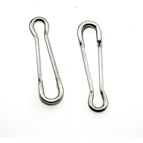 Rompin 20pcs/lot Fishing Swivel Hawaii Snap Fishing Hook Lure Connector Terminal Pesca Carp Fishing Tackle size 1-6