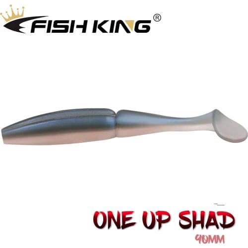 FISH KING One Up Shad Fishing Lure 90mm/7g Soft Baits Silicone Wobbler Bass Bait Artificial Fishing soft Lure Leurre Souple