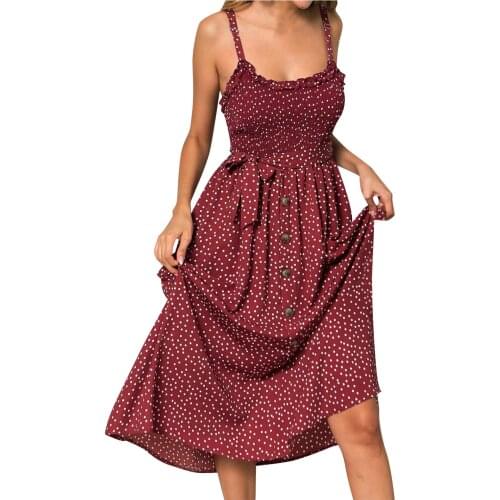 Dot Print Sling Chiffon Long Flowy Dress for Women Summer Beach Dresses Off Shoulder Swing High Waist A-line Dress Sundress