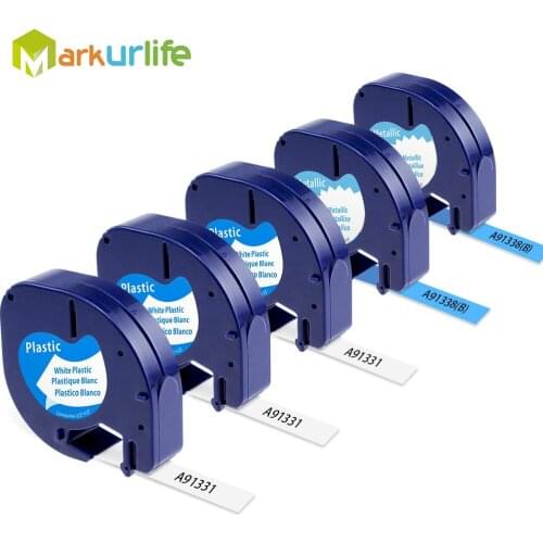 Replace for DYMO LetraTag Refills 91331 Metallic Labeling Tapes 91338B for DYMO Label Maker LetraTag Plus LT100H LT100T QX50