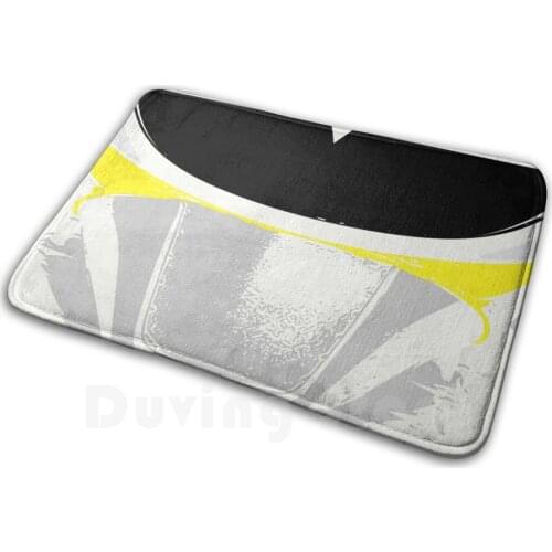 Yellow Super Hero Mat Rug Carpet Anti-Slip Floor Mats Bedroom Mat Rug Carpet Hero Helmet Armor Yellow Jetman Super Sentai