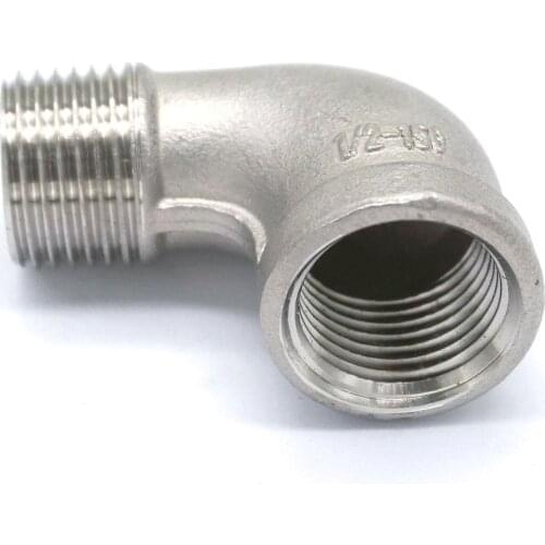 1/2" BSP Female to Male Thread 304 Stainless Steel 90 Degree Elbow Connector Pipe Fitting water oil air