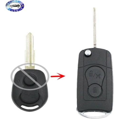 1PC,5PCS,10PCS,3 Button Modified Remote Flip Folding Key Shell Case For Ssangyong Actyon SUV Kyron Rexto
