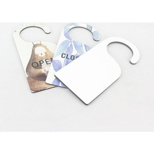 10pcs/lot MDF Wooden Hanger for Dye Sublimation Transfer Printing Blank Consumables for heat press DIY gift thickness 5mm