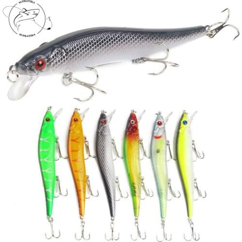 115mm 15g Lifelike Fishing Lure Minnow Artificial Plastic Hard Bait With 3 Treble Hooks For Ocean River Fish Tackle