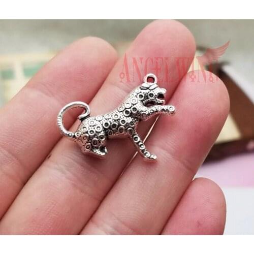 15pcs/lot--28x21mm, Leopard chams, Antique silver plated Leopard charms,DIY supplies, Jewelry accessories