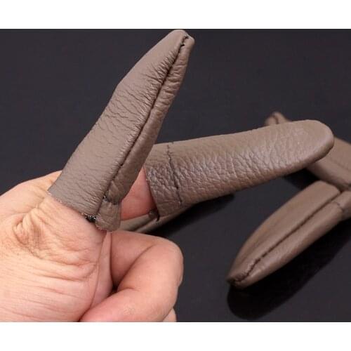 2pcs New Leather Finger Cots Thimble Sleeve For Sewing Guard Protector Gloves DIY Handmade Knitting Craft Finger Protection Tool
