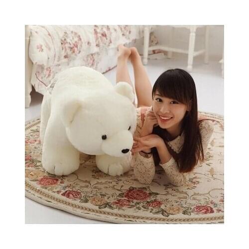 80 cm white polar bear plush toy about 31 inch lovely doll throw pillow gift w5485