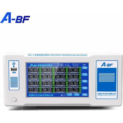 A-BF Multi-channel Temperature Recorder 5 inch 7 inch Full screen Touch Industrial 8 Way 16 Way 32 Way Temperature Record Table