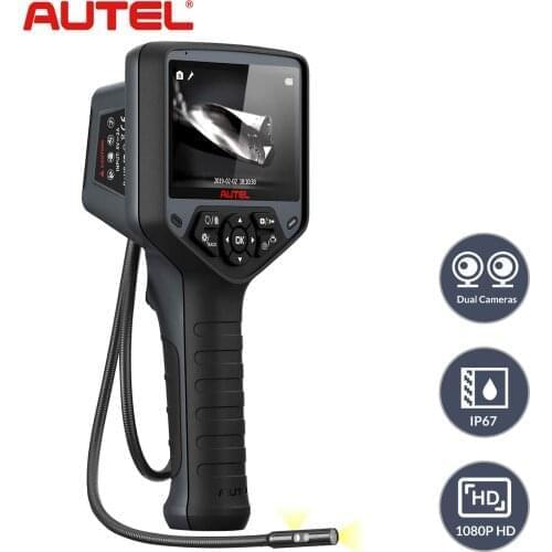 Autel MV480 Industrial Endoscope/Borescope,Dual Lens 8.5mm Inspection Camera with 7X Zoom,2MP,a Waterproof Cable,for Car/Wall